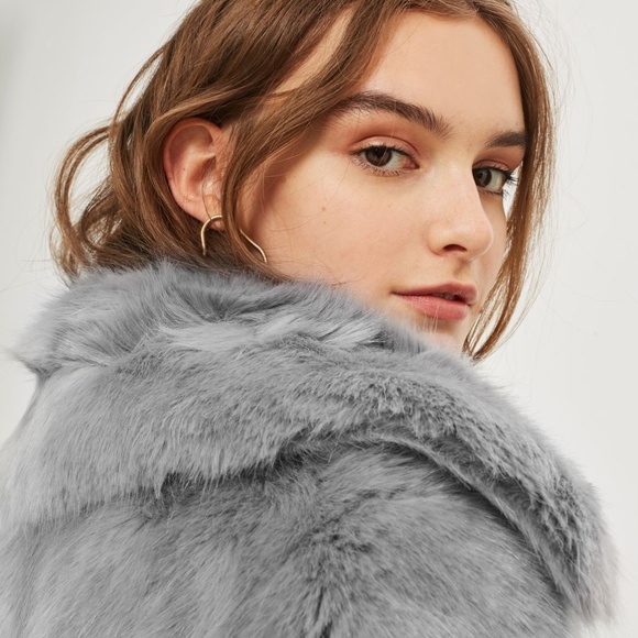 Topshop Luxe Faux Fur Coat Size 2/4 - Picture 5 of 11